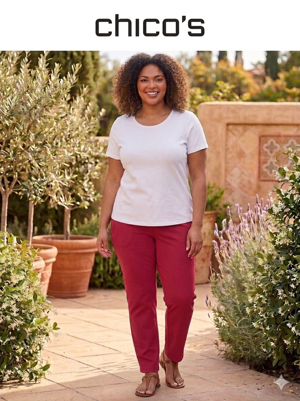 Chico's Slip On Red Pants